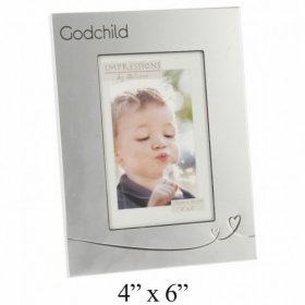 Juliana 2 Tone Silver Frame with Heart Design - Godchild