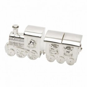 Silver Plated Train and Carriage - First Tooth & Curl - Small