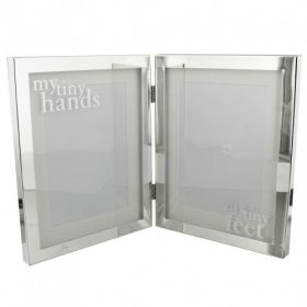 Bambino Silver Plated Print Frame -  My Tiny Hands / Feet (Includes Ink Pad)