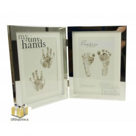 Bambino Silver Plated Print Frame -  My Tiny Hands / Feet (Includes Ink Pad)