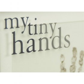 Bambino Silver Plated Print Frame -  My Tiny Hands / Feet (Includes Ink Pad)