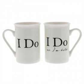 Amore 2 piece gift set - "I Do & I Do As I'm Told" Mugs