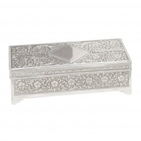 Sophia Silver Plated Trinket Box Oblong with Feet