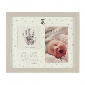 Bambino MDF Photo Frame Tiny Fingers & Ink Pad  (Includes Ink Pad)