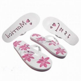 Just Married Flip Flops