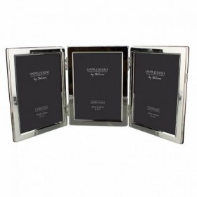 Impressions Triple Silver Plated Frame Flat Edge - 5" x 7"