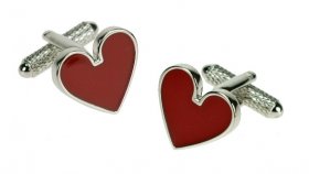 Cufflinks - Cards Hearts