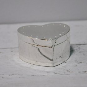 Sophia Silver Plated Heart Trinket Box