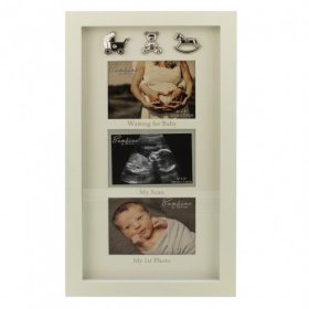 Bambino MDF Collage Frame - Waiting For Baby 