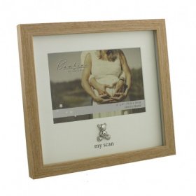 Bambino Wood Effect Frame Teddy Icon 