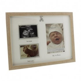 Bambino Wood Effect Scan Collage Photo Frame