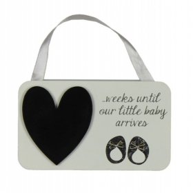 Wendy Jones Blackett Collection MDF Chalkboard Countdown Plaque - Baby 