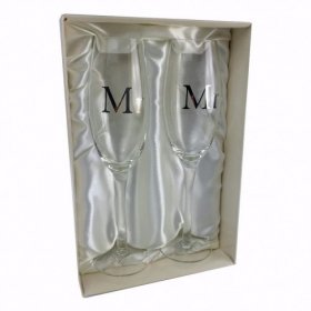 Amore Champagne Flutes Set of 2 - Mr & Mr 