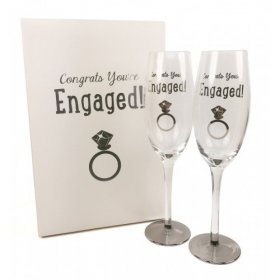Wendy Jones Blackett Collection - Pair of Flutes - You're Engaged