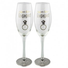 Wendy Jones Blackett Collection - Pair of Flutes - You're Engaged