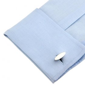 Cufflinks -  Deluxe Heavy Oval Long