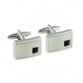 Cufflinks - Birthstone - 07 July - Ruby Red