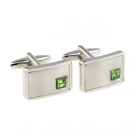 Cufflinks - Birthstone - 08 August - Peridot Green