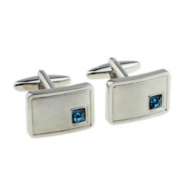 Cufflinks - Birthstone - 12 December - Blue Zircon