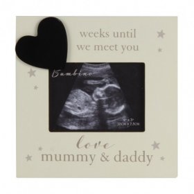 Bambino MDF Countdown Scan Frame - Mummy & Daddy