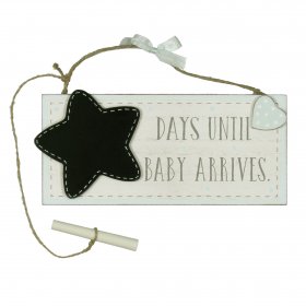 'Petit Cheri' MDF Chalkboard 'Waiting For Baby' - Blue 