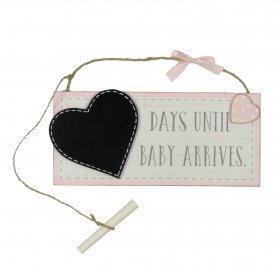 'Petit Cheri' MDF Chalkboard 'Waiting For Baby' - Pink 