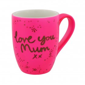 Paper Salad Neon & Foil Mug - Love You Mum 