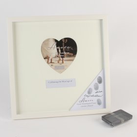 Amore MDF Guest Thumbprint Frame with Ink Pad 35 x 35cm 