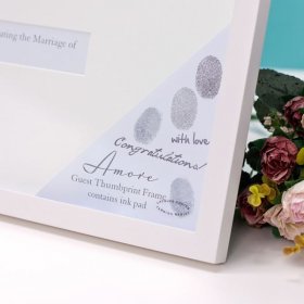 Amore MDF Guest Thumbprint Frame with Ink Pad 35 x 35cm 