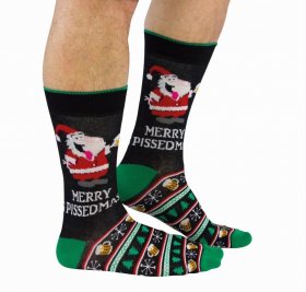 Cockney Spaniel Merry P****dmas Fun Christmas Socks (UK 6-11) 