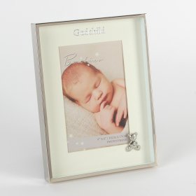 Bambino Silver Plated Frame with Teddy - Godchild 4