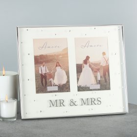 Amore Silver Plated Box Frame Double 4