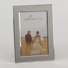 Amore Silver Plated Frame Debossed Words 4
