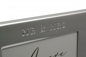 Amore Silver Plated Frame Debossed Words 4