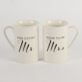 Amore Gift Mug Set - One Lucky Mr / Soon To Be Mrs 