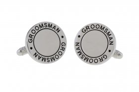 Cufflinks - Black Fill Wedding Cufflinks - Groomsman