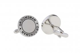 Cufflinks - Black Fill Wedding Cufflinks - Groomsman