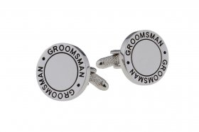 Cufflinks - Black Fill Wedding Cufflinks - Groomsman