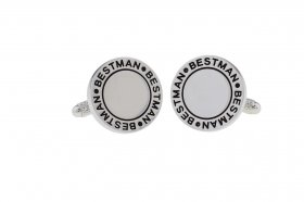 Cufflinks - Black Fill Wedding Cufflinks - Bestman