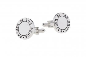 Cufflinks - Black Fill Wedding Cufflinks - Father of the Bride