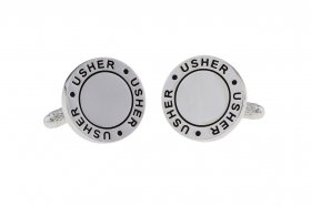 Cufflinks - Black Fill Wedding Cufflinks - Usher