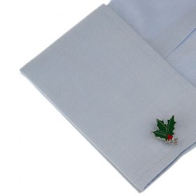 Cufflinks - Christmas Holly