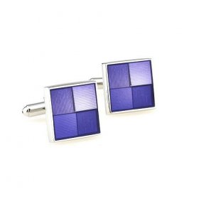 Cufflinks - Bluish Violet Square