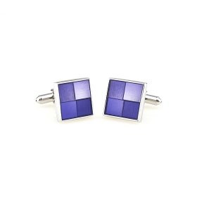 Cufflinks - Bluish Violet Square