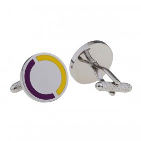 Cufflinks - Club & County - Purple & Yellow