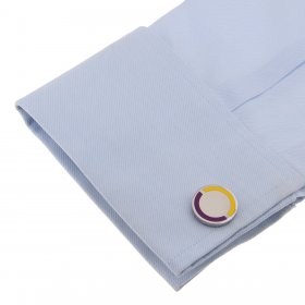 Cufflinks - Club & County - Purple & Yellow