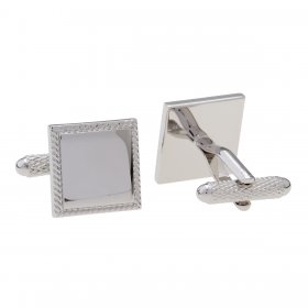 Cufflinks - Edge Design Silver Square