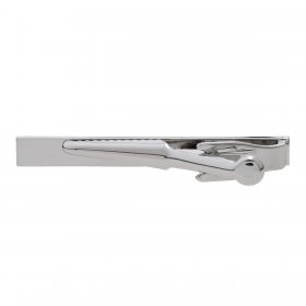  Tie Bar - Plain Silver 55mm