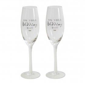 Amore Champagne Flutes Set of 2 - Wedding Day 