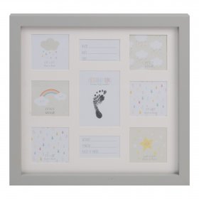 Baby Keepsake Photo Frame With Foot Print and Ink